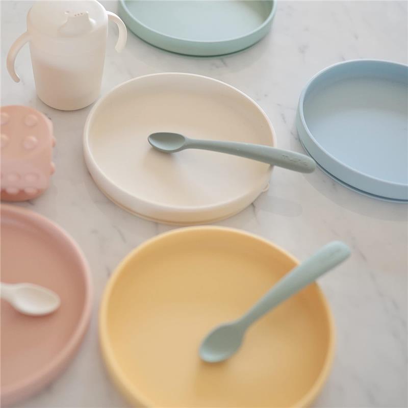 Mushie - Classic Silicone Suction Plate, Powder Blue Image 5