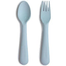 Mushie - Flatware Fork & Spoon Set For Kids, Powder Blue Image 1