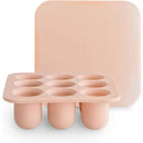 Mushie - Fresh Food Feeder Freezer Tray with Lid for Frozen Baby Food, Blush Image 1