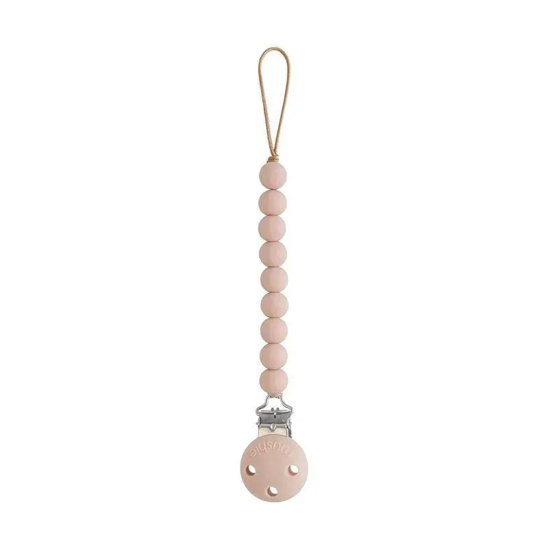 Mushie - Hera Silicone Pacifier Clip, Blush Image 1