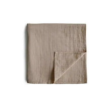 Mushie - Muslin Swaddle Blanket - Natural Image 1