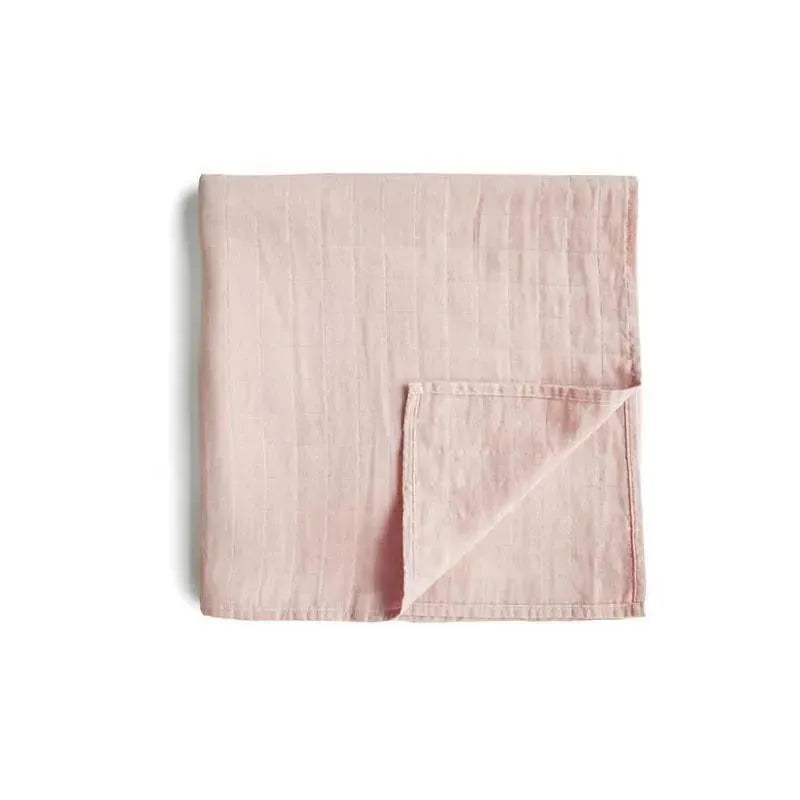 Mushie - Muslin Swaddle Blanket - Rose Vanila Image 1