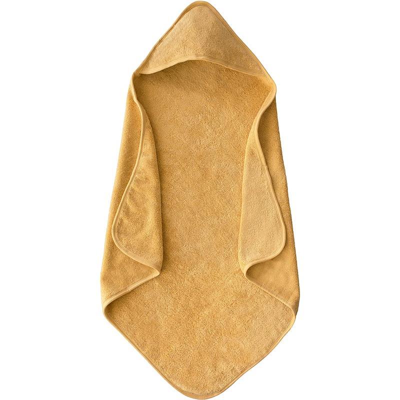 Mushie - Organic Cotton Baby Hooded Towel, Fall Yellow Image 1