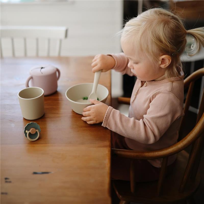 Mushie - Round Bowl Dinnerware Set, Powder Blue Image 4