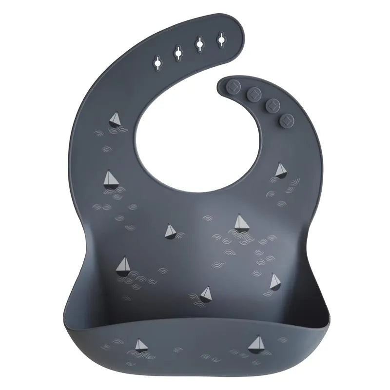 Mushie - Silicone Baby Bib, Boats Image 1