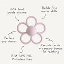 Mushie - Silicone Baby Daisy Rattle Teether Toy Image 2