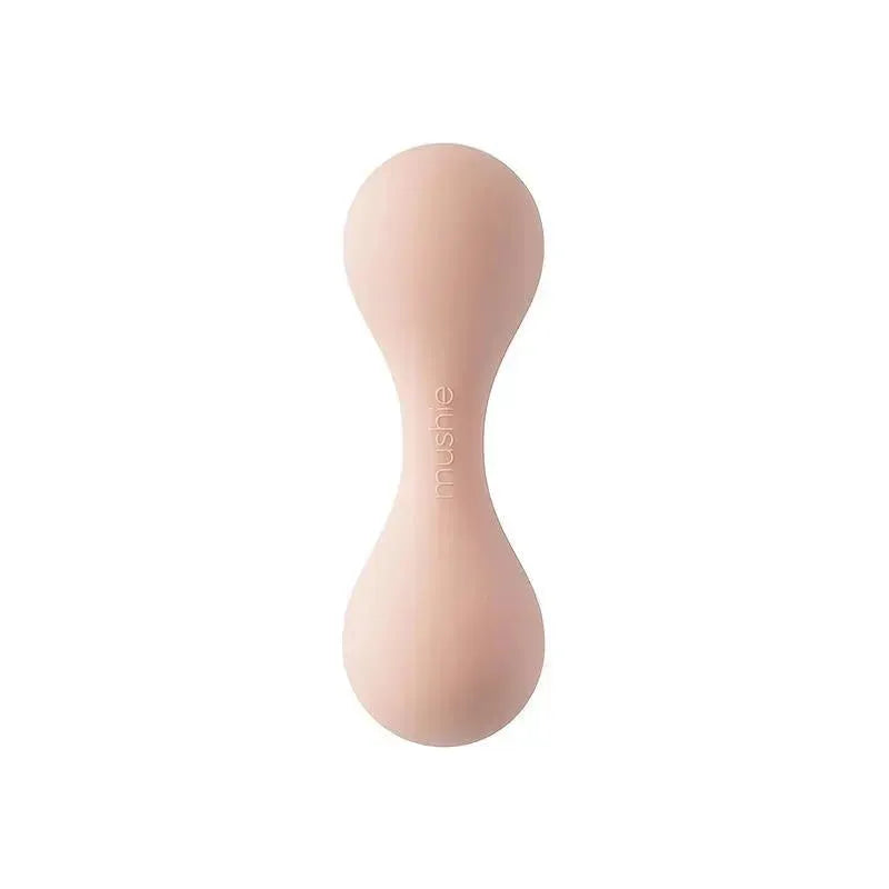 Mushie - Silicone Baby Rattle Toy, Blush Image 1