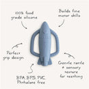 Mushie - Silicone Baby Rocket Rattle Teether Toy Image 3