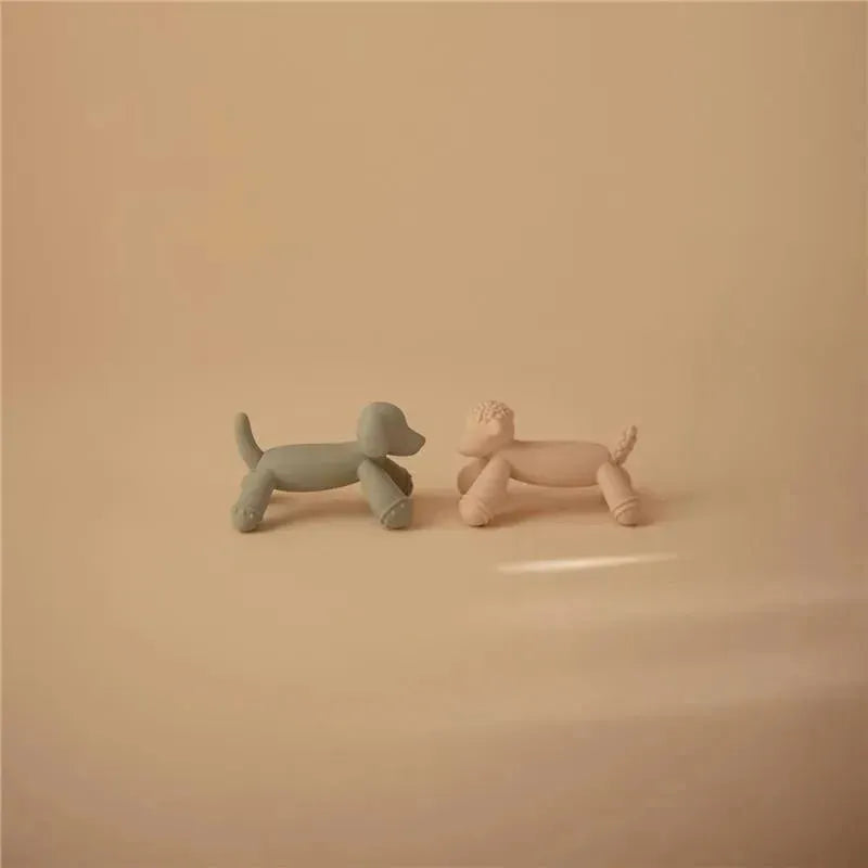 Mushie - Silicone Baby Teether Toy Dog Image 3