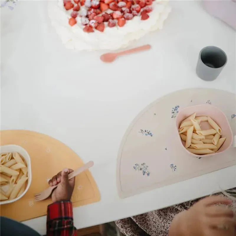Mushie - Silicone Placemat for Kids, BPA Free Non-Slip Design, Sun Orange Image 2