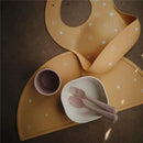Mushie - Silicone Placemat for Kids, BPA Free Non-Slip Design, Sun Orange Image 6