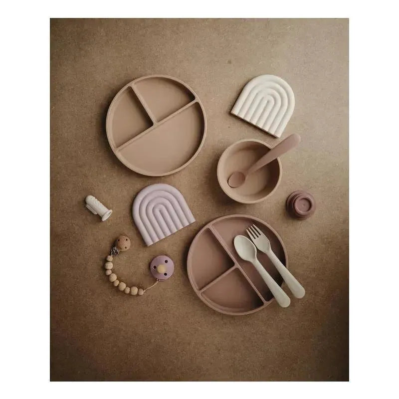Mushie - Silicone Suction Plate (Cloudy Mauve) Image 4