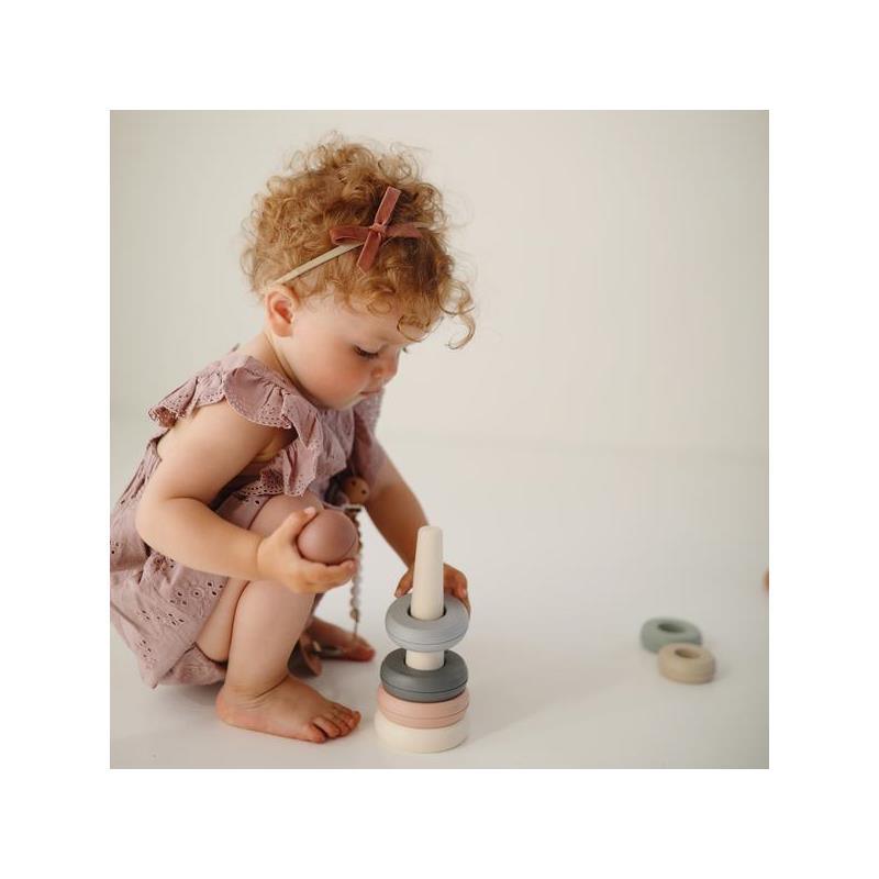 Mushie - Stacking Rings Baby Toy | Made In Denmark (Original) Image 5