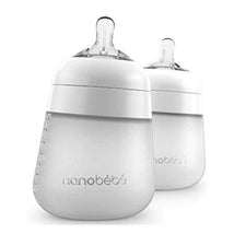 Nanobebe - 2Pk Silicone Baby Bottle 9Oz, White Image 1