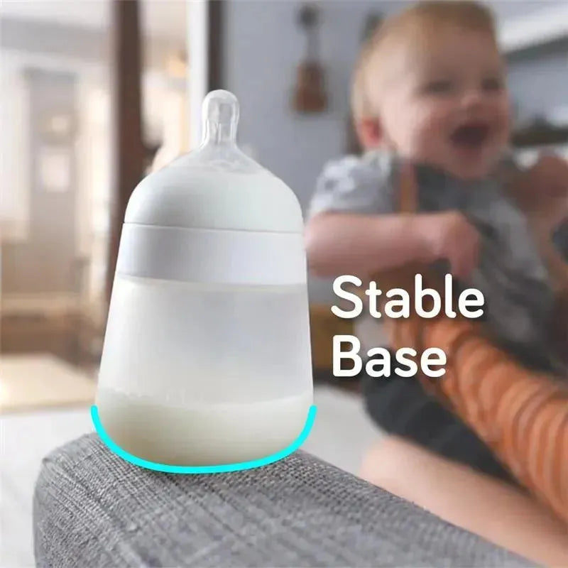 Nanobebe - 9Oz 3Pk Flexy Silicone Baby Bottle, Grey Image 3
