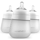 Nanobebe - 3Pk Silicone Baby Bottle 9Oz, White Image 1