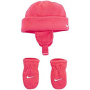 Nike - Baby Girl Swoosh Trapper Beanie & Glove Set, Pink, 12/24M Image 3