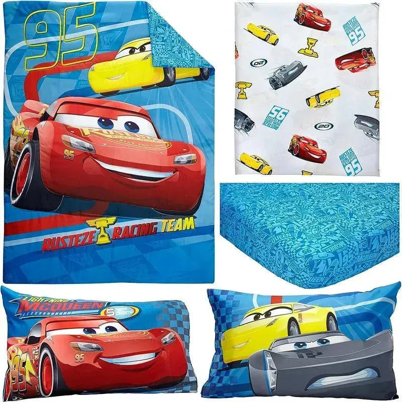 Nojo - 4Pk Disney Cars Racing Team Toddler Bedding Set Image 8