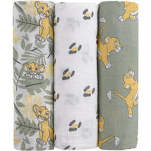Nojo - Lion King 3 Pk Printed Muslin Swaddles Image 1