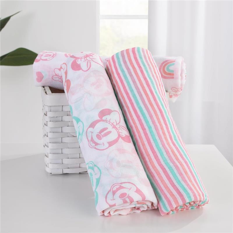 Nojo - Minnie 3 Pk Printed Muslin Swaddles Image 3