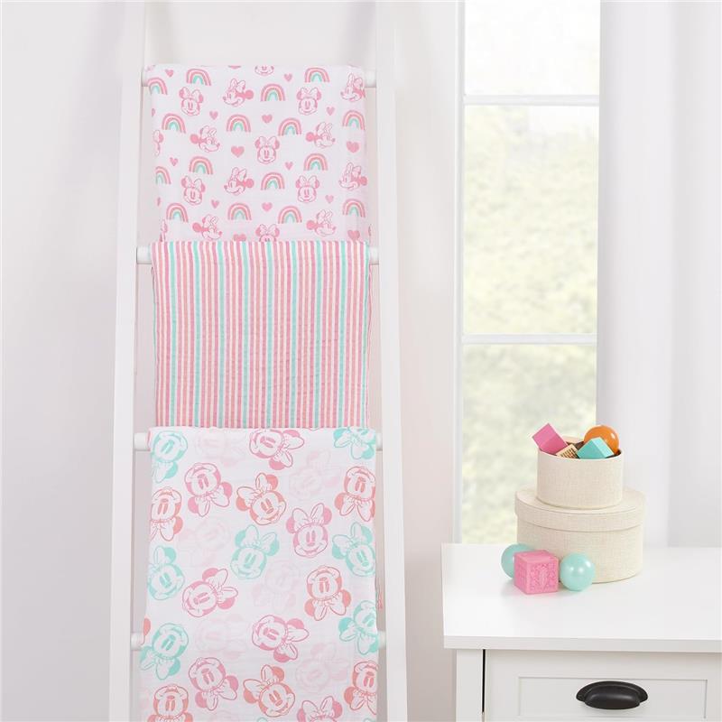 Nojo - Minnie 3 Pk Printed Muslin Swaddles Image 4