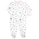 Noomie - Baby Girl Zipper Footie Evil Eye Pink Image 1