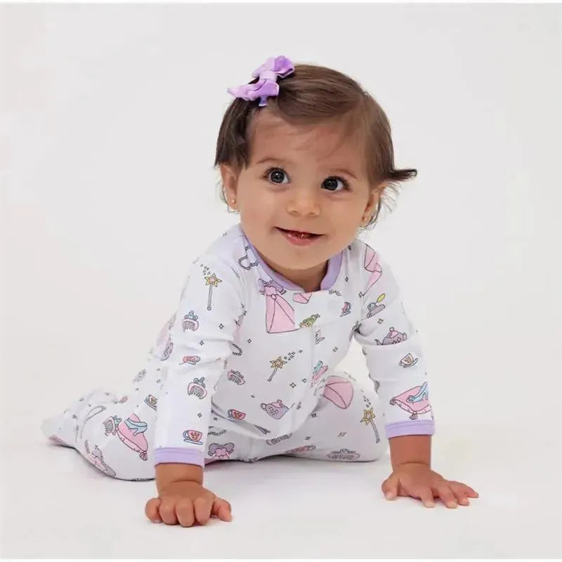 Noomie - Baby Girl Zipper Footie Princess Image 2