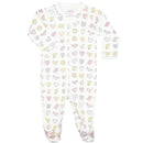 Noomie - Baby Zipper Footie Rainbow Hearts Image 1