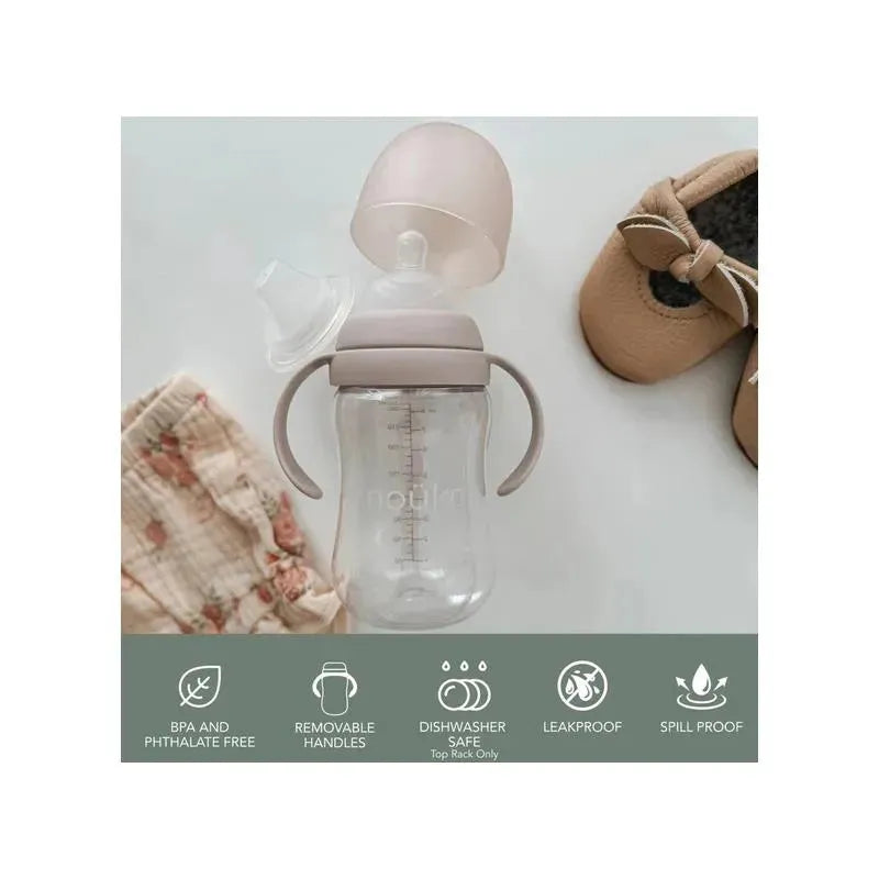 Nouka - Transitional Baby Bottle/Sippy Cup, Soft Blush Image 4