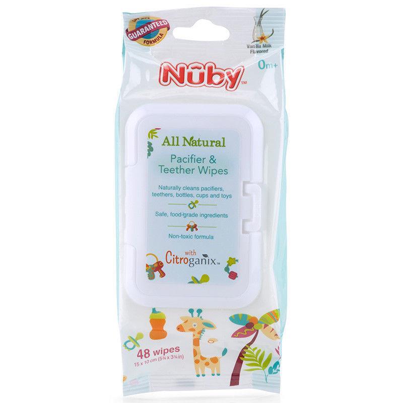 Nuby All Natural Pacifier and Teether Wipes - 48 Count Image 1