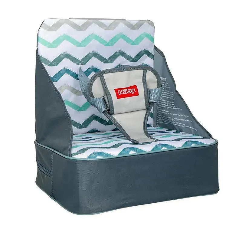 Nuby - Fabric Collapsible Booster Seat With Straps, Chevron Image 3