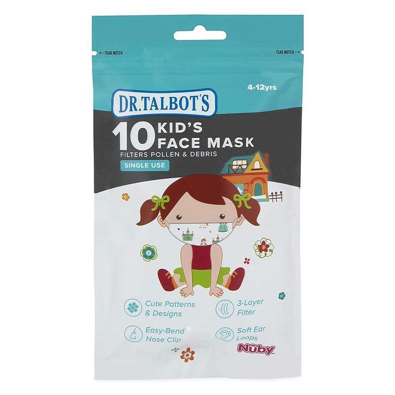 Nuby Face Mask for Kids | Dr.Talbot's Disposable Face Masks For Kids - 10 PK Girl Image 6