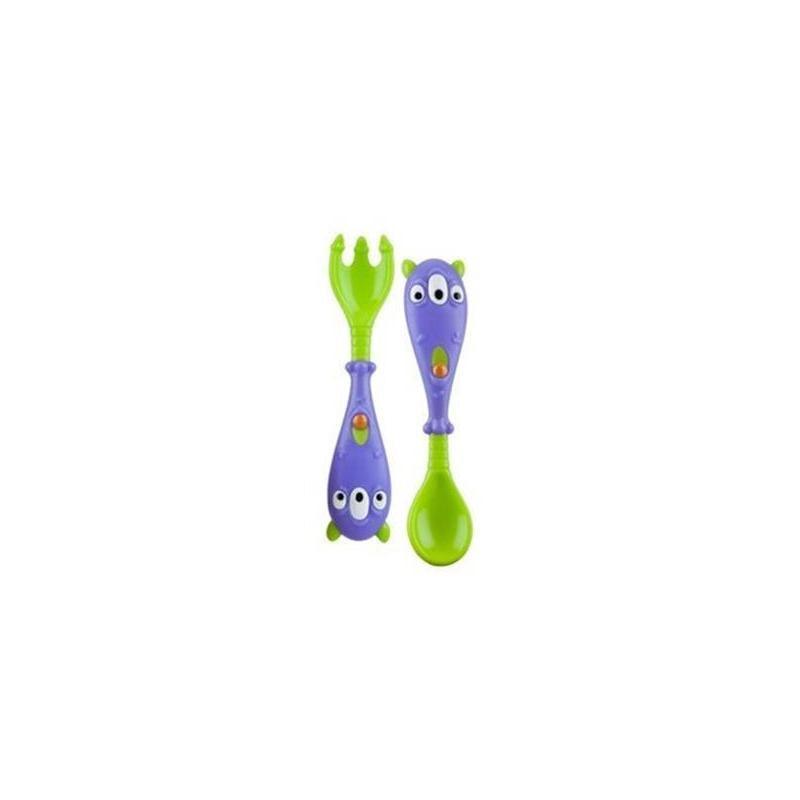 Nuby iMonster Series Fork/Spoon Set Image 1