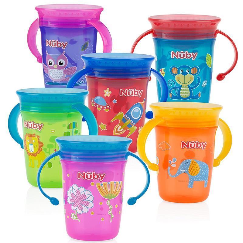 Nuby No-Spill 2-Handle 360° Wonder Cup, Colors May Vary Image 1