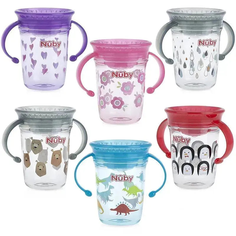 Nuby No Spill Tritan Ice Bear/Dinosaur Printed Wonder Cup, 1PK Image 4