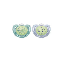 Nuk - 2 Pk Boy Pacifier Airflow Glow In Dark, Size 1 Image 1