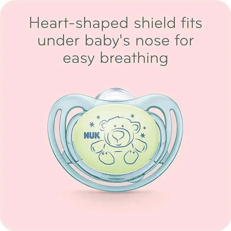 Nuk - 2 Pk Pacifier Airflow Glow In Dark, Boy, Size 2 Image 7