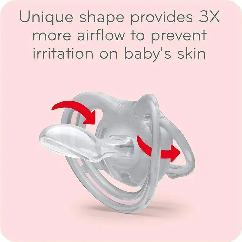 Nuk - 2 Pk Pacifier Airflow Glow In Dark, Girl, Size 2 Image 5
