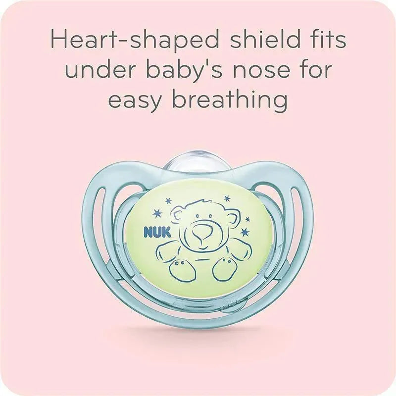 Nuk - 2 Pk Pacifier Airflow Glow In Dark, Girl, Size 2 Image 7