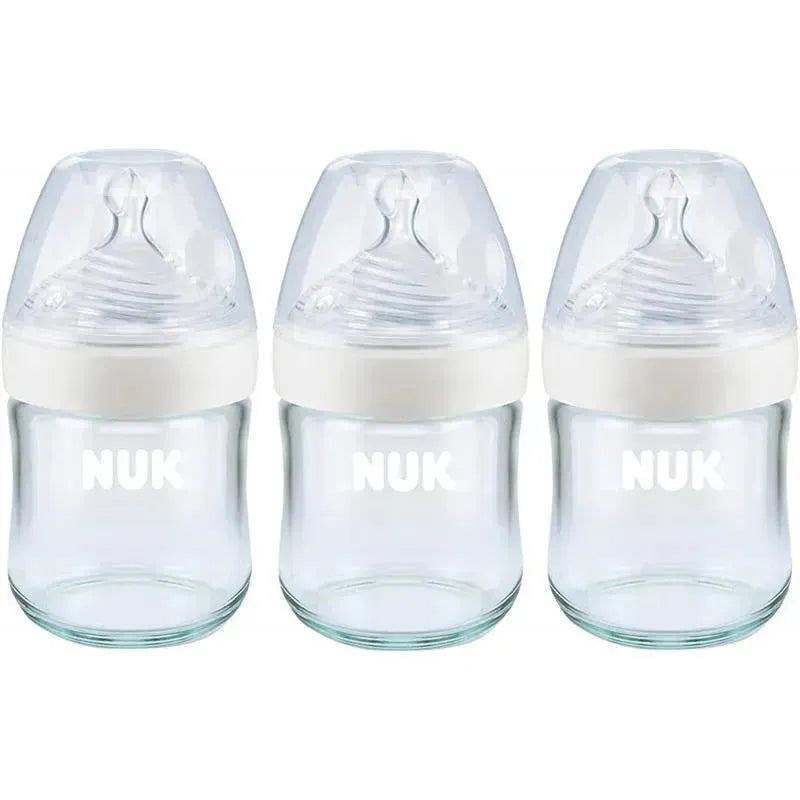 NUK - 3Pk Simply Natural Glass Baby Bottles, 4 Oz Image 1