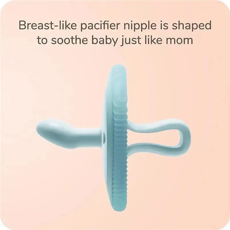 NUK - For Nature 2Pk Girl Silicone Soother 2-in-1, 0/12M Image 2