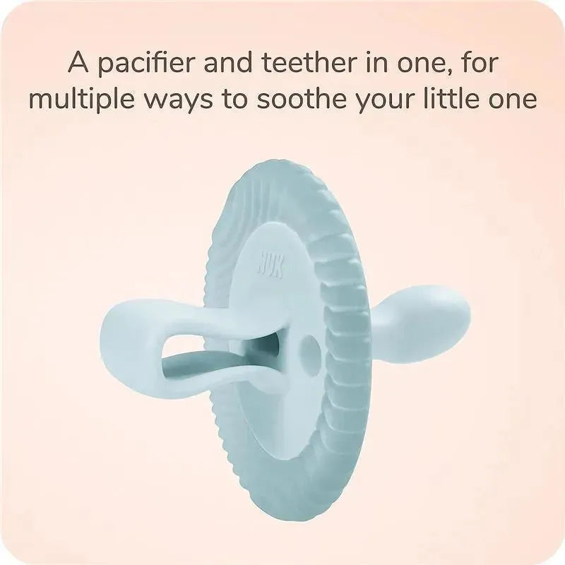 NUK - For Nature 2Pk Girl Silicone Soother 2-in-1, 0/12M Image 5
