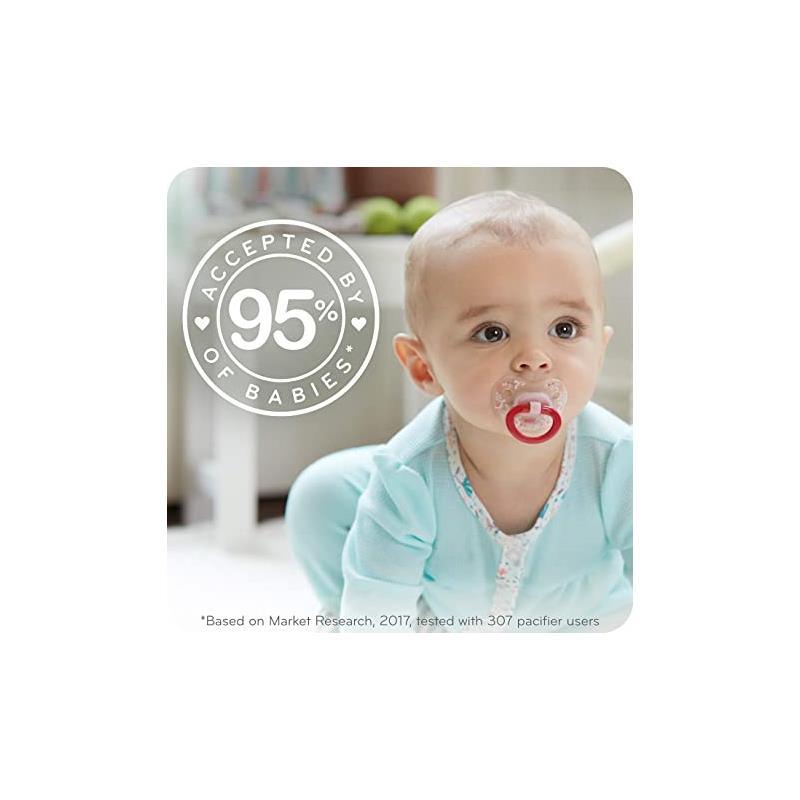 NUK Chupete de ortodoncia, chico, 0-6 meses (paquete de 3)