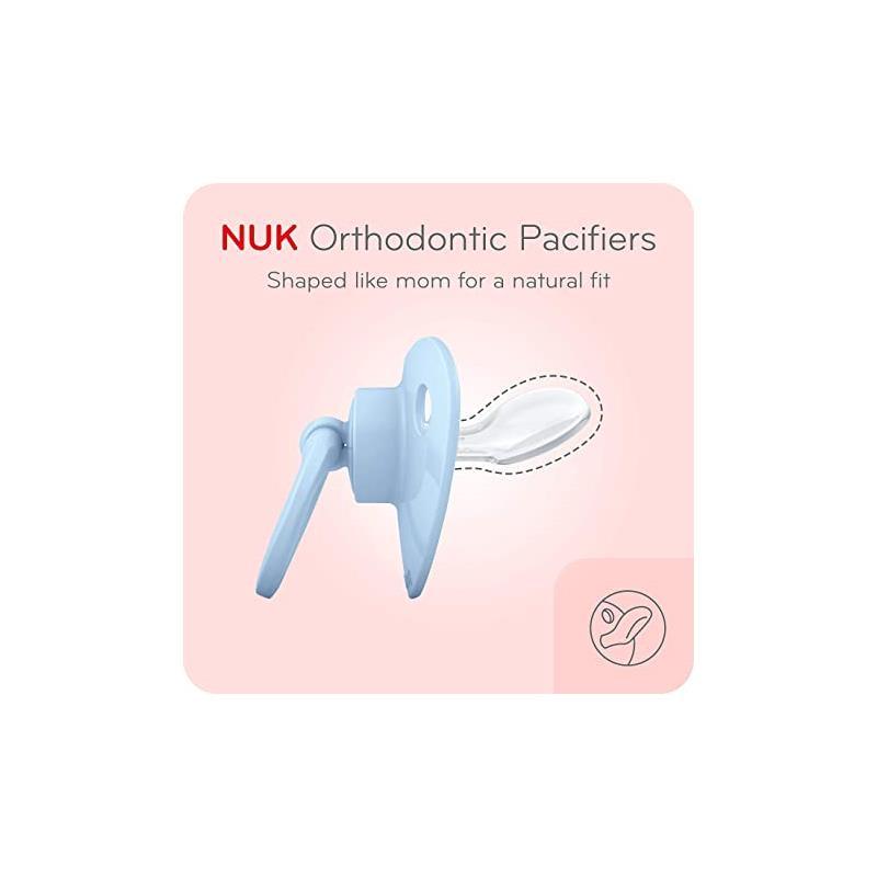 Nuk Pacifier Assorted Size 6-18 Months Value 3 Pack Pink Image 4