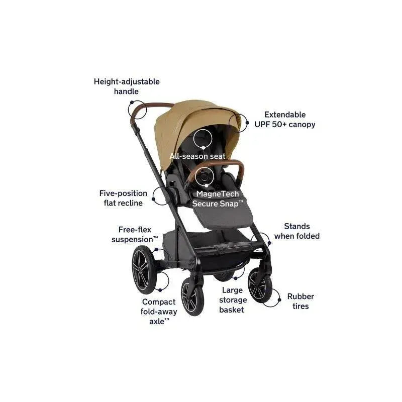 Nuna - Mixx Next Stroller With Ring Adapter, Camel Image 6
