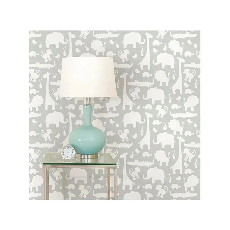 Nuwallpaper Peel and Stick Wallpaper, Its A Jungle In Here - Gray Image 3