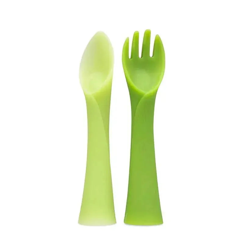 Ola Baby - 2Pk Training Fork + Spoon Set, Green Image 1