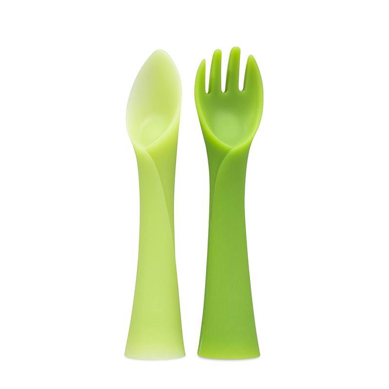 Ola Baby - 2Pk Training Fork + Spoon Set, Green Image 1