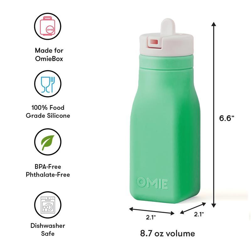 OmieBox - Leak-Proof Silicone Water Bottle, Green Image 4