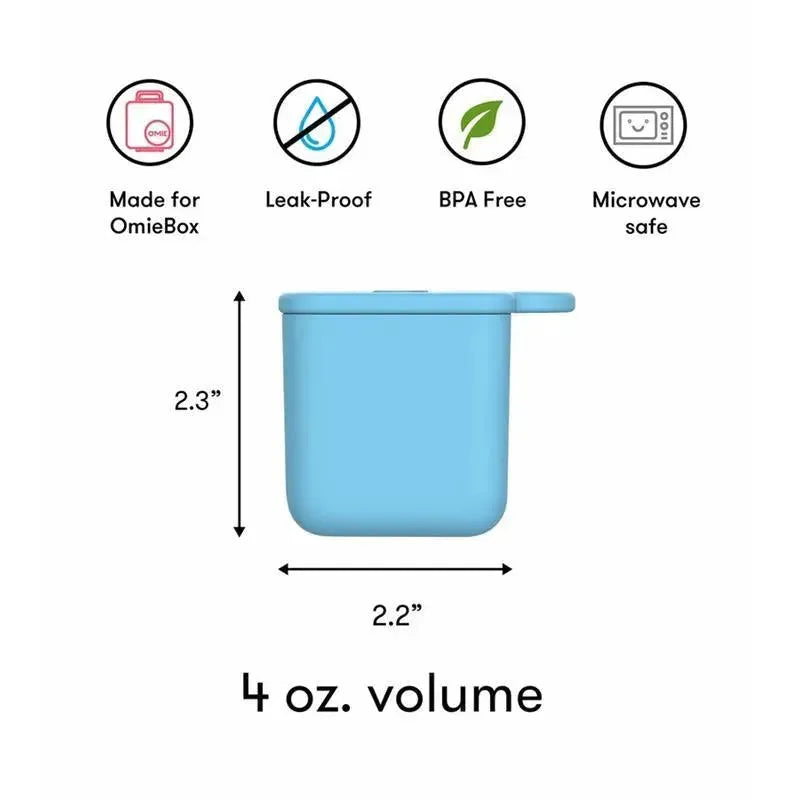 OmieBox - 2Pk Leakproof Dips Containers To Go, Blue/Lime Image 2